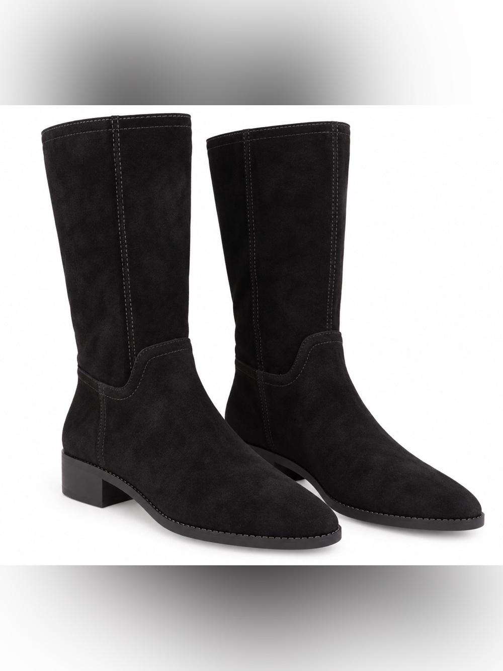 Lucky Brand Lefara Suede Boots in Black, Size 8.5, NIB
